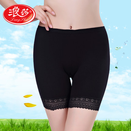 浪莎安全裤防走光女春夏款 蕾丝三分打底裤大码保险裤短裤